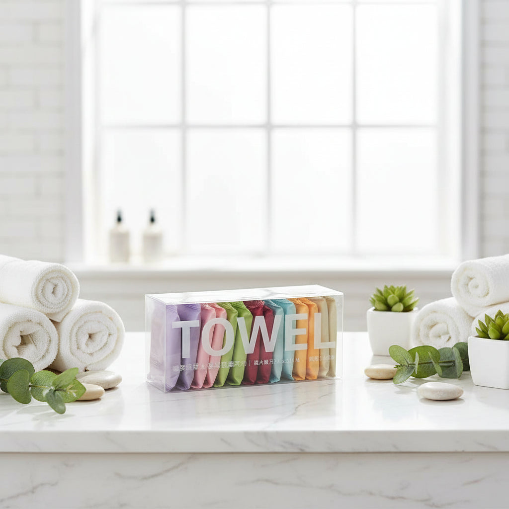 14Pcs/Box Disposable Washcloth Portable Travel Towel Thickened Compressed Face Cleansing Beauty Square Towel