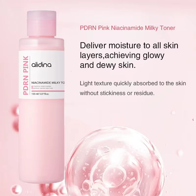 ZS 150Ml PDRN Milky Toner Hydrating & Soothing Face Toner with Dewy Finish, Skin Barrier Support Formula Non-Sticky Makeup Prep