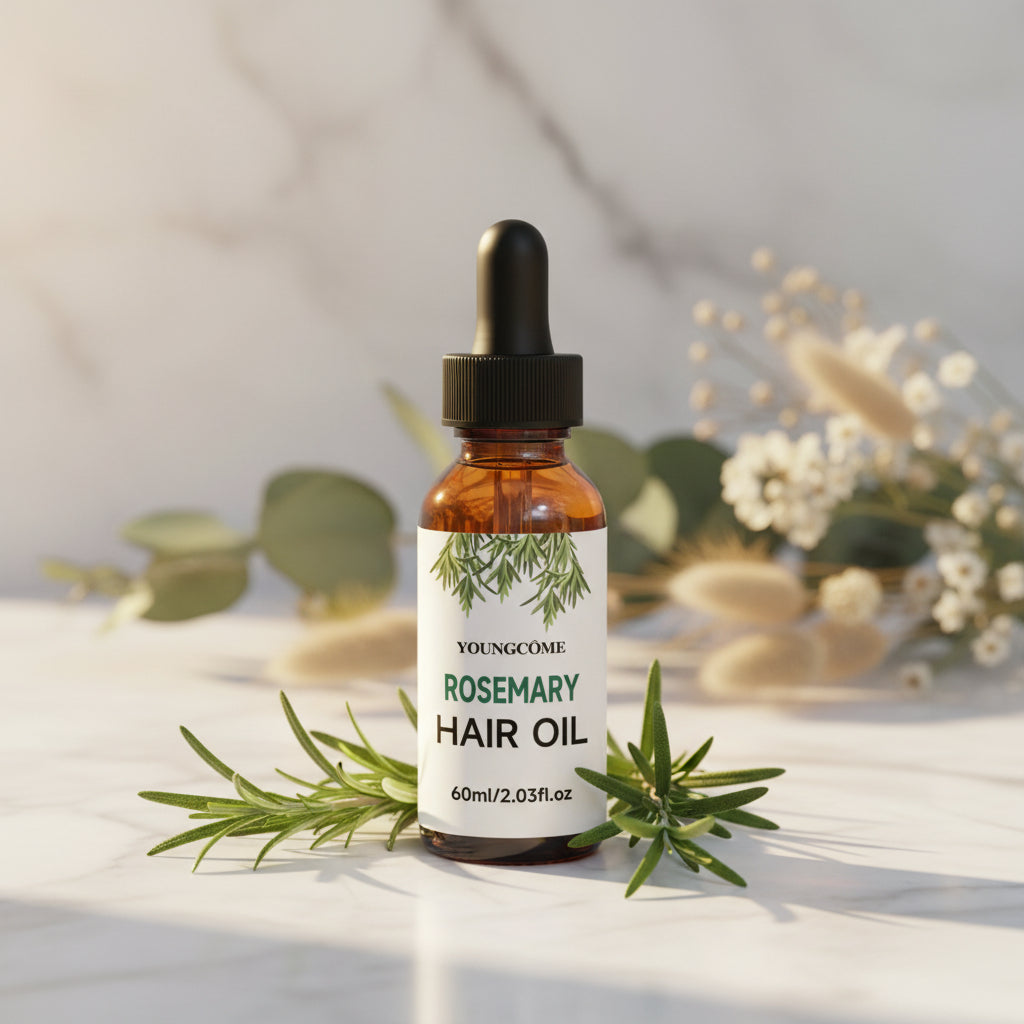 Rosemary Dense Hair Essential Oil Veganic Lavender Repair Hairs Damage Prevent Hair Loss Smooth Hairs Nourish Care Oil
