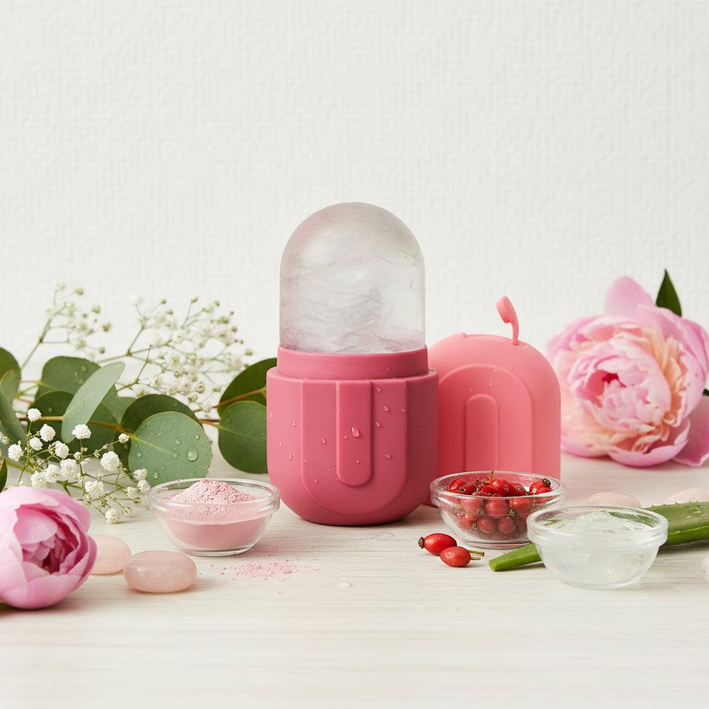 Ice Roller Mold, Facial Massager for Skincare - Reusable Silicone Ice Mold, Keeps Skin Fresh and Cool