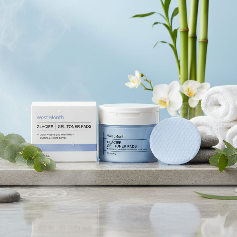 Collagen Pad Facial Toner Fade Fine Lines Brightening Skin Tone Improve Sensitive Acne Facial Skin Soothing Glacier Cotton Pads