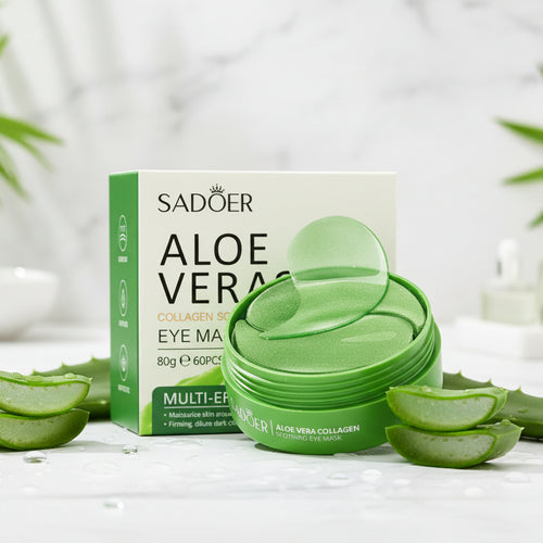 60Pcs SAODER Aloe Vera Collagen Eye Mask anti Dark Circles Eyes Bags Moisturizing Firming Eye Patches Eyes Skin Care Products