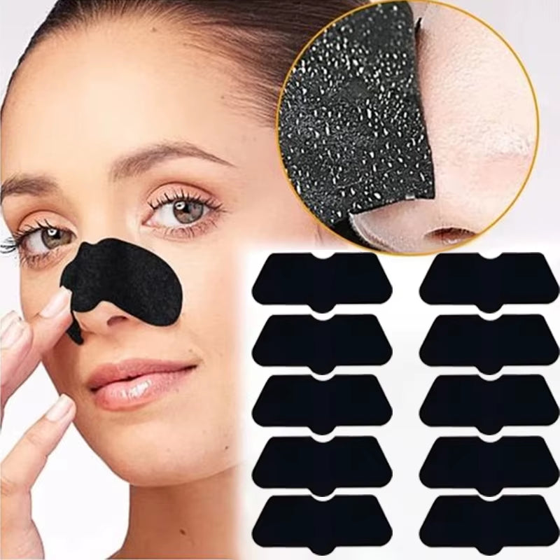 10Pcs Blackhead Nose Strips Deep Cleansing Nasal Spot Cleanse Pores Facial Dot Stickers Nose Mask Shill for Acne & Black Head
