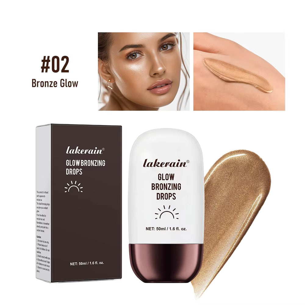 Glow Bronzing Drops Face Peptide Serums Liquid Bronzer Cream Hydrating Makeup for an Everyday Radiant Glow Summer Glow
