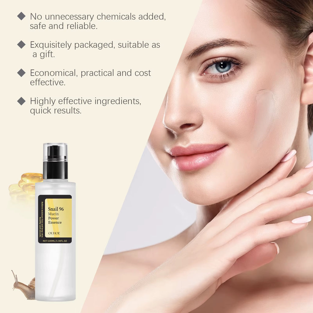 Snail 96 Mucin Power Essence Hydrating Booster Deep Moisture Revitalize Dull Skin Soothing Face Treatment Glow Essence Skin Care
