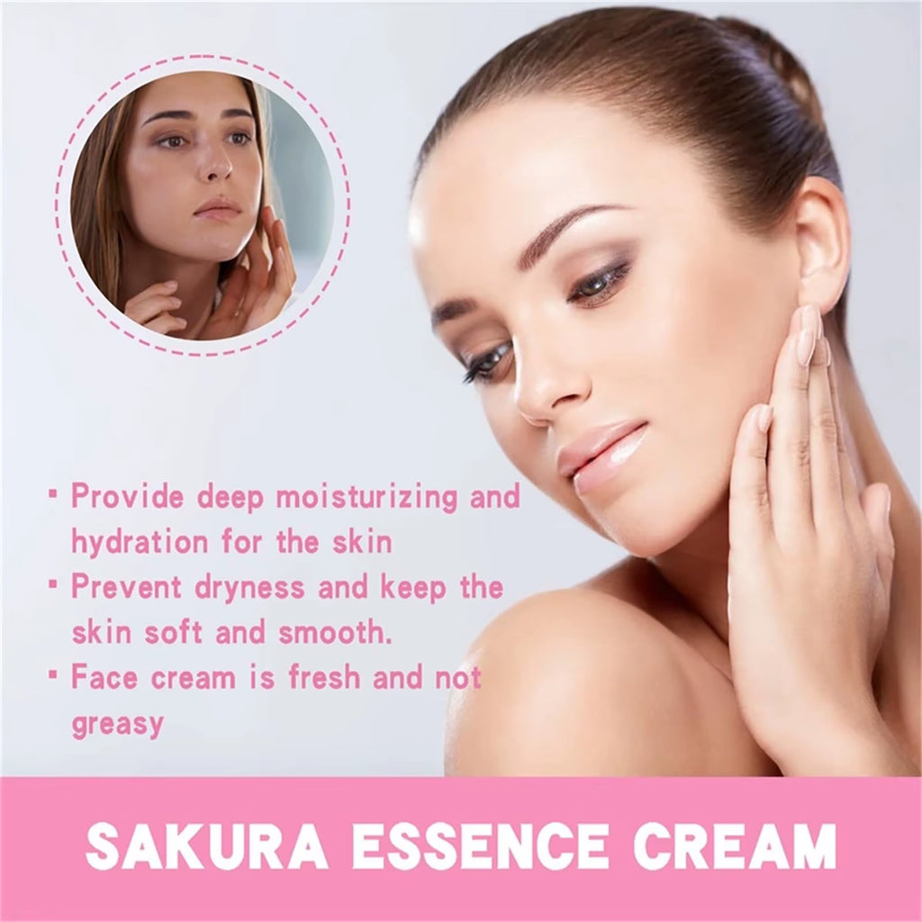 Japan Sakura Essence Cream, Sakura Tone up Cream with Hyaluronic Acid,