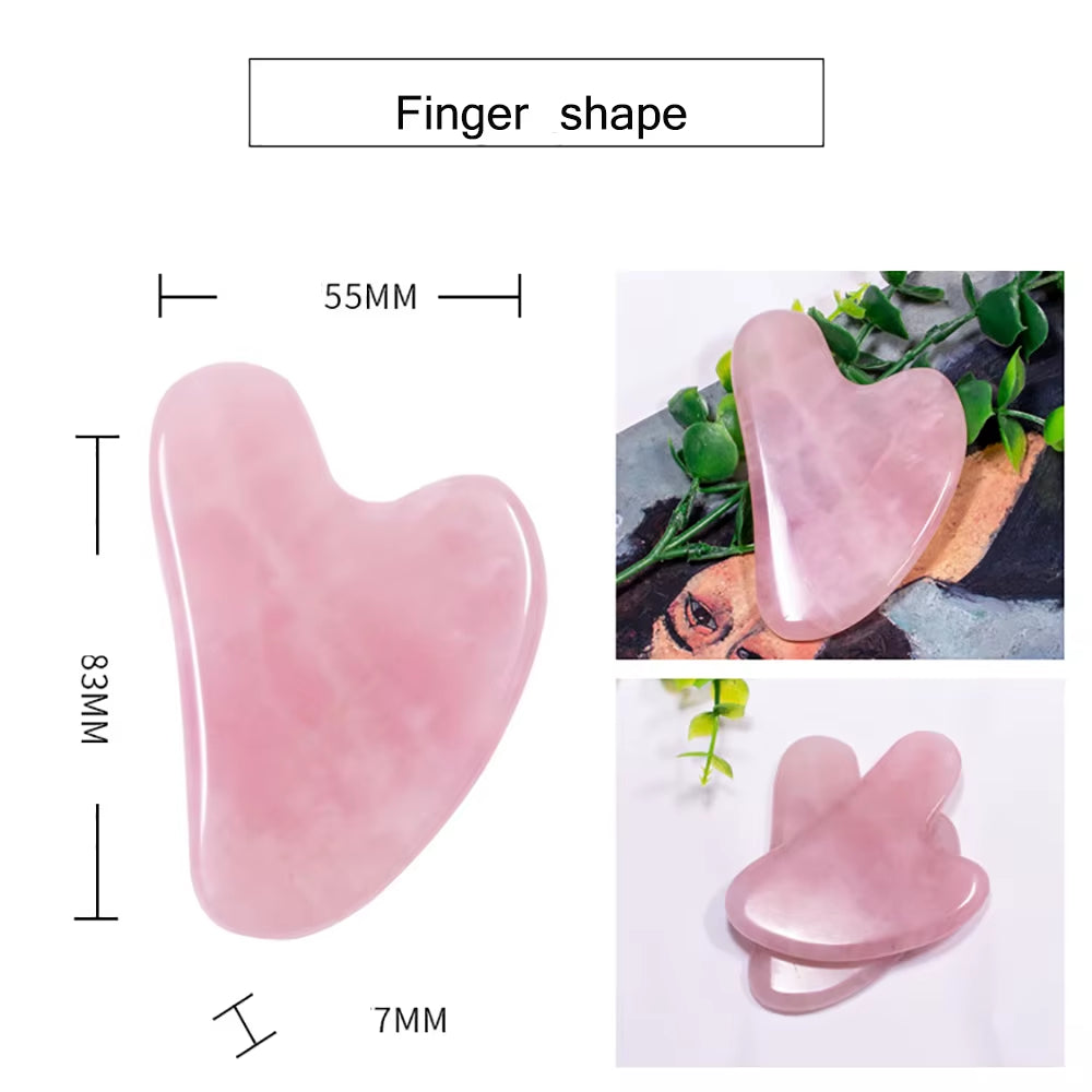 Natural Jade Gua Sha Stone Massage Grey Agate Guasha Plate Jade Face Massager Scrapers Beauty Tools for Face Neck Back Body