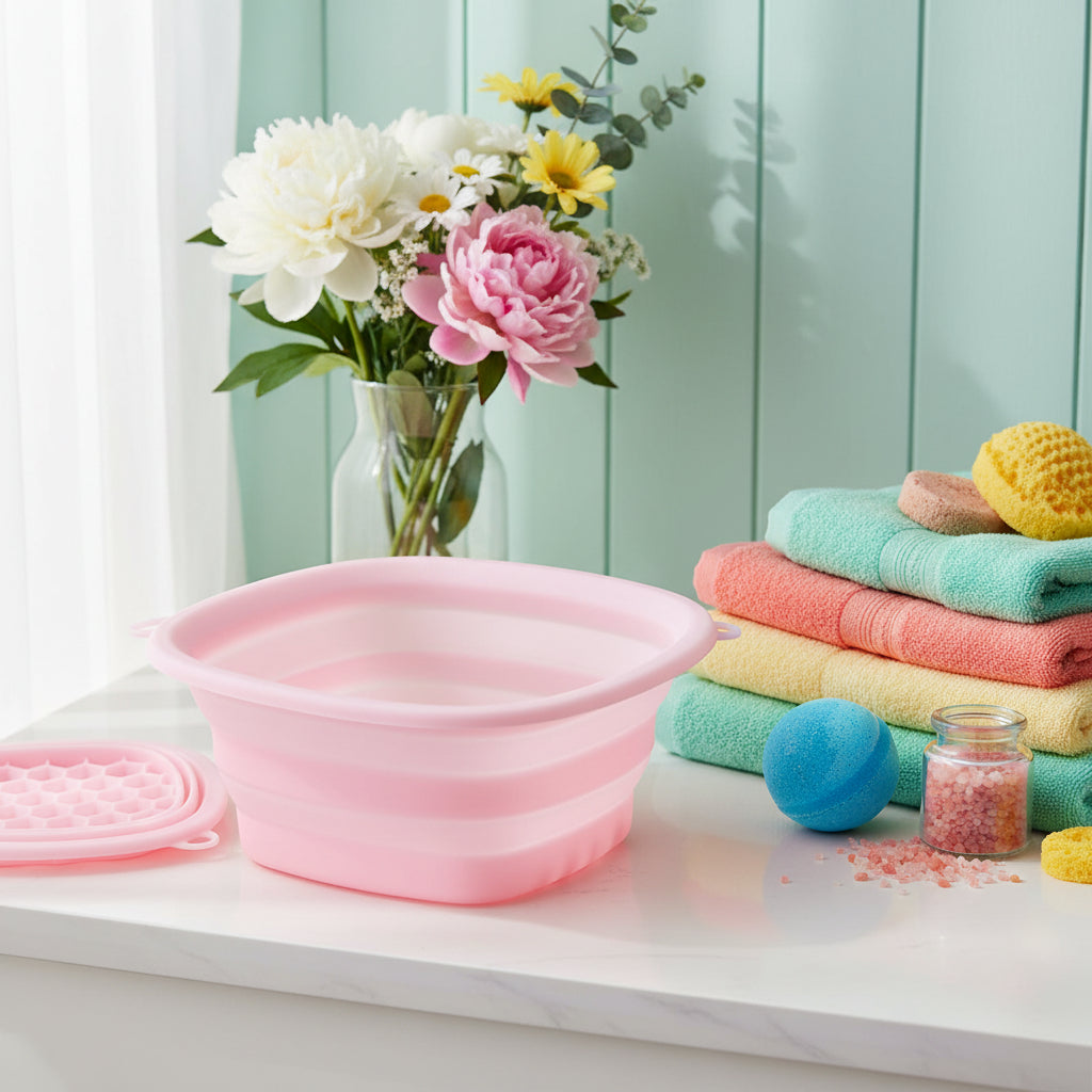 Collapsible Silicone Face Ice Bath Tray Cold Therapy for Facial Puffiness Portable Cryo Skin Tool Travel Beauty Bowl Facial Tool