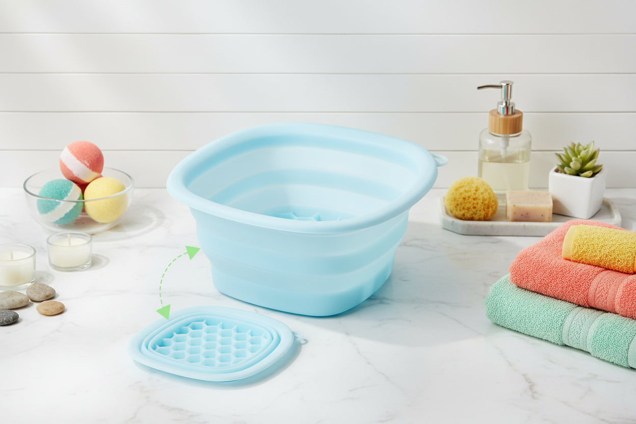 Collapsible Silicone Face Ice Bath Tray Cold Therapy for Facial Puffiness Portable Cryo Skin Tool Travel Beauty Bowl Facial Tool