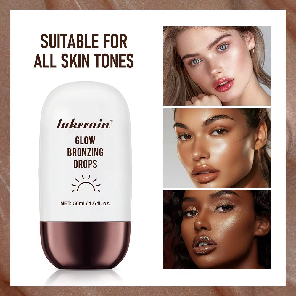 Glow Bronzing Drops Face Peptide Serums Liquid Bronzer Cream Hydrating Makeup for an Everyday Radiant Glow Summer Glow