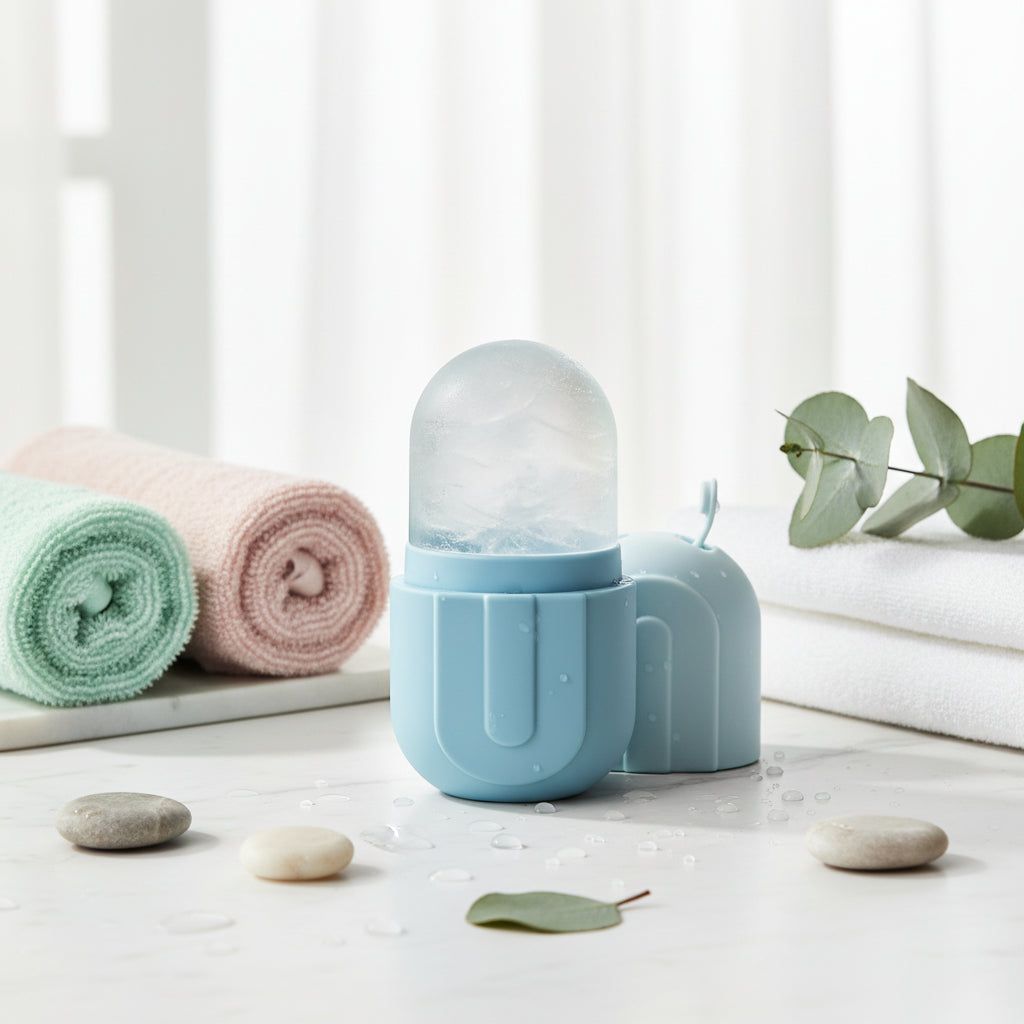 Ice Roller Mold, Facial Massager for Skincare - Reusable Silicone Ice Mold, Keeps Skin Fresh and Cool