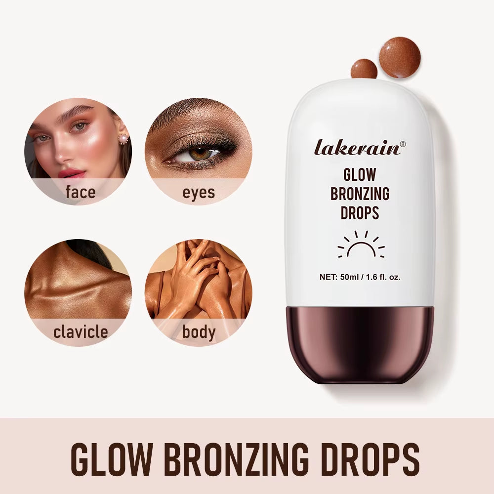 Glow Bronzing Drops Face Peptide Serums Liquid Bronzer Cream Hydrating Makeup for an Everyday Radiant Glow Summer Glow