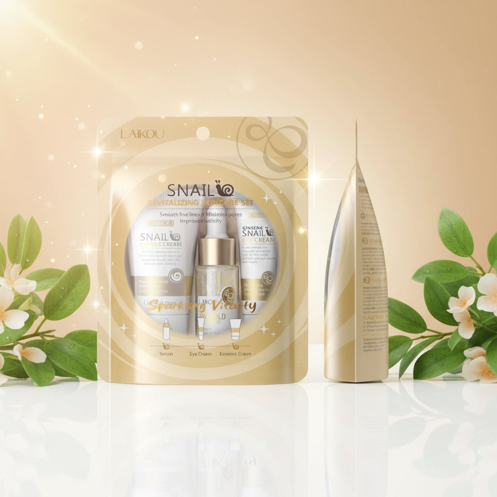 3Pcs/Set  Vitamin C Facial Set for Hydrating Moisturizing Whitening and Brightening