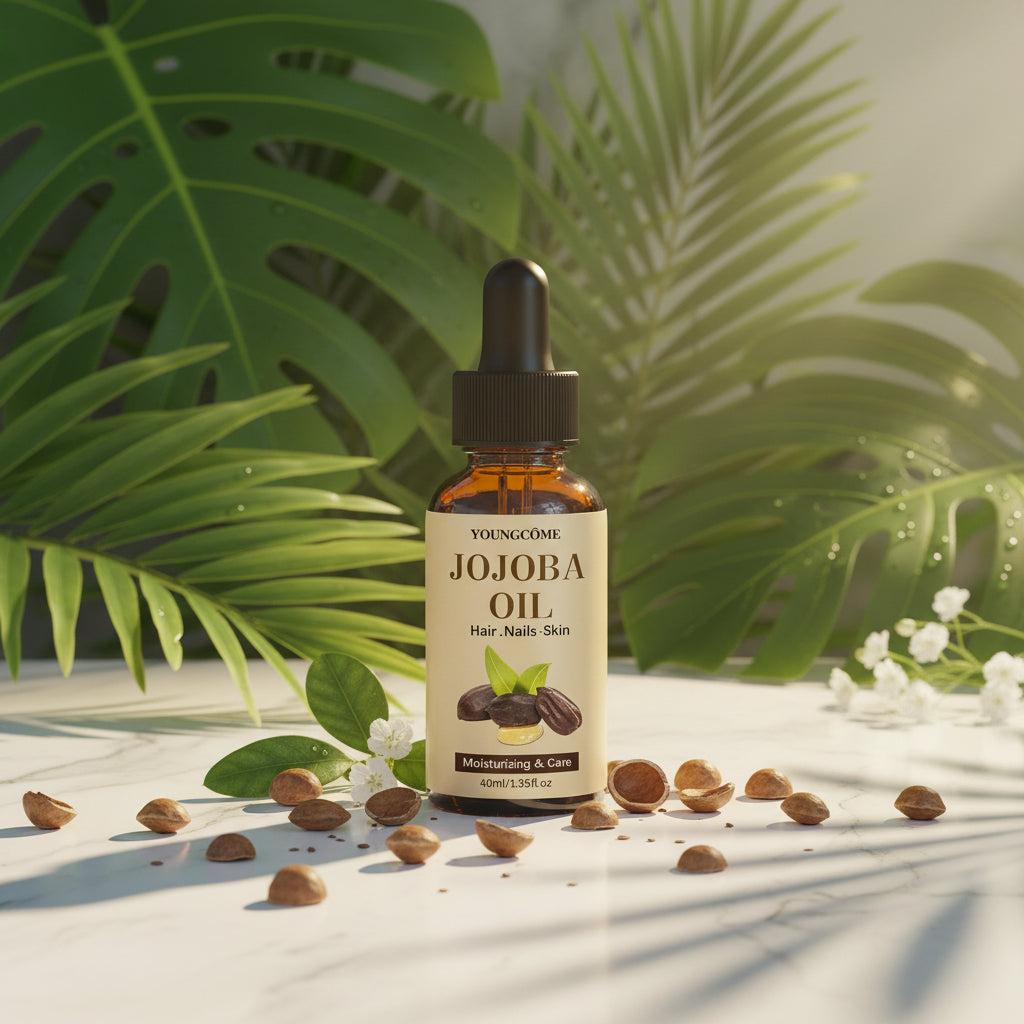 Organic Jojoba Oil, Pure Moisturizing Oil for Face, Hair, Skin Nails | Natural Cold Pressed Hexane Free Carrier Oil Hair Relaxer