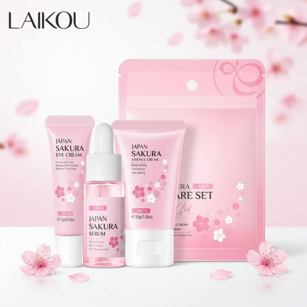 3Pcs/Set  Vitamin C Facial Set for Hydrating Moisturizing Whitening and Brightening