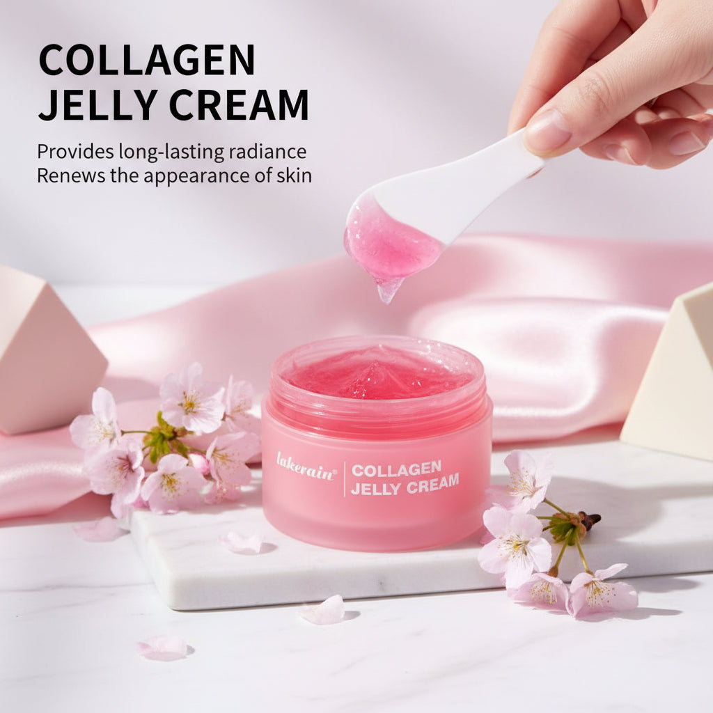 Moisturizing Collagen Jelly Cream Niacinamide Hydrolyzed Collagen Tightening Soothing Anti-Aging Firmness Hydration Skincare