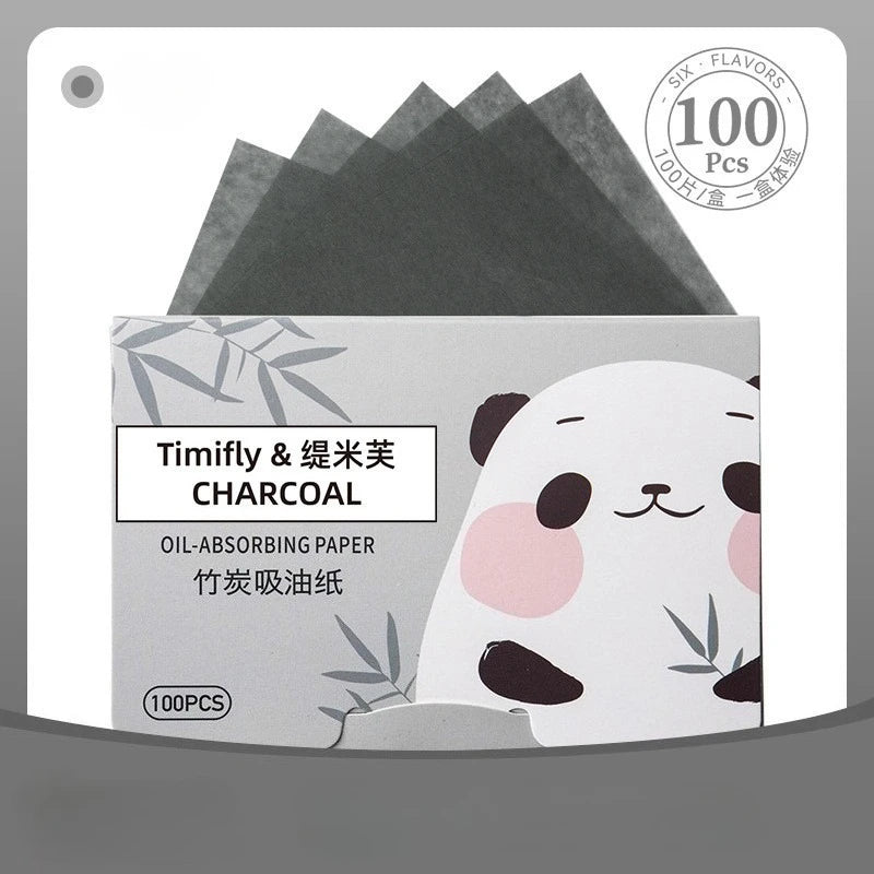 100 Pieces Fragrance Facial Oil-Absorbing Paper for T-Zone Oil Control