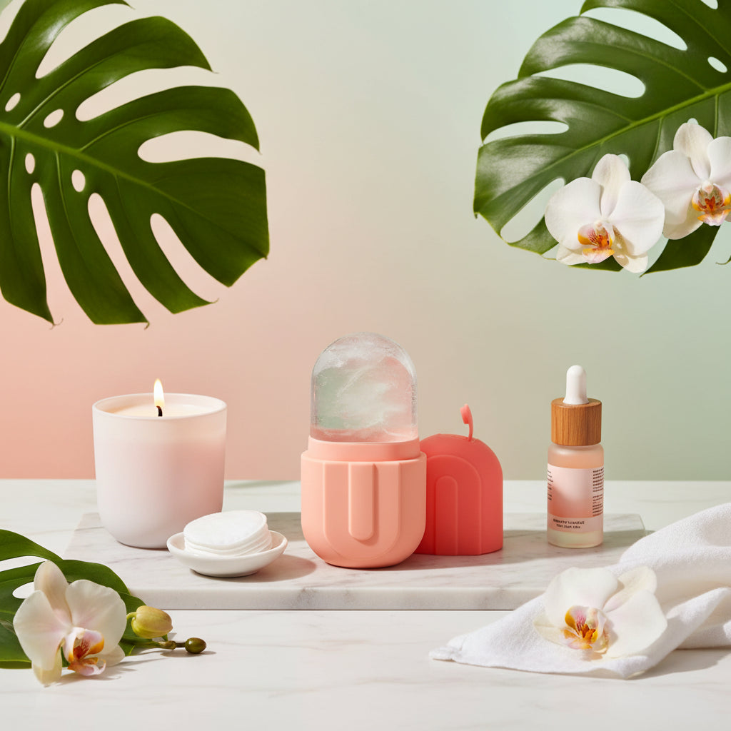 Ice Roller Mold, Facial Massager for Skincare - Reusable Silicone Ice Mold, Keeps Skin Fresh and Cool