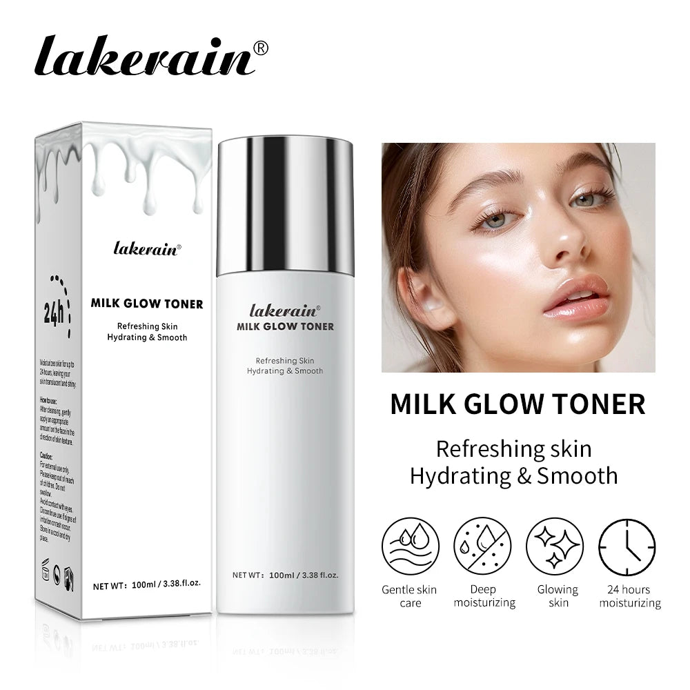 Milk Glow Toner Brightening Skin Powerfully Moisturizes Relieve Dry and Tired Skin Locks in Moisture Beauty Skin Care 100ML