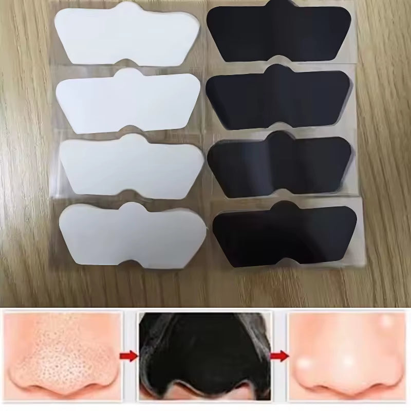 10Pcs Blackhead Nose Strips Deep Cleansing Nasal Spot Cleanse Pores Facial Dot Stickers Nose Mask Shill for Acne & Black Head