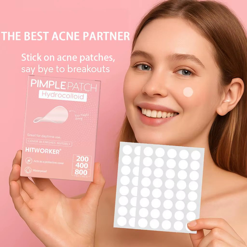 800/400/200 Pieces/Box of Acne Patches - Non-Alcoholic, Used to Absorb Acne Secretions, Non Irritating, Essential for Acne Care