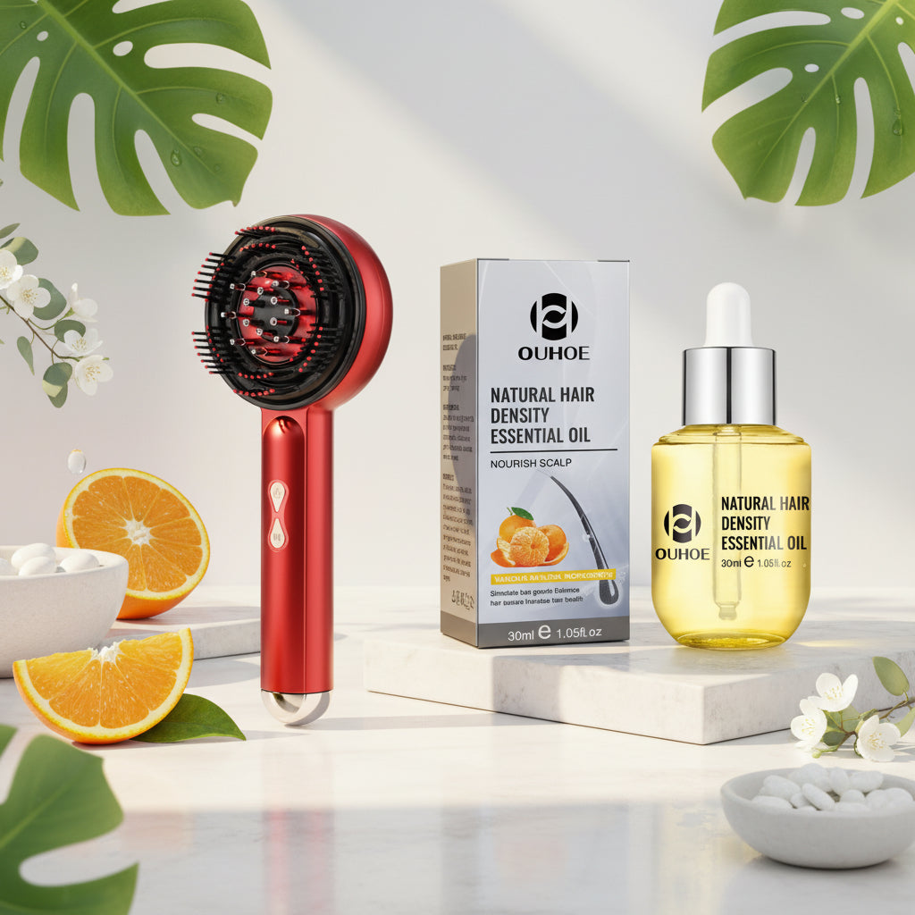 Electric Head Kneading Massage Comb Scalp Relax Massager Oil Applicator Hair Growth Comb Hairbrush Essence Oil Nourishes Scalp