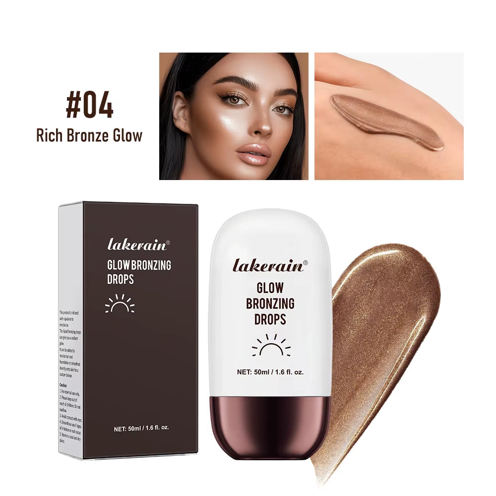 Glow Bronzing Drops Face Peptide Serums Liquid Bronzer Cream Hydrating Makeup for an Everyday Radiant Glow Summer Glow