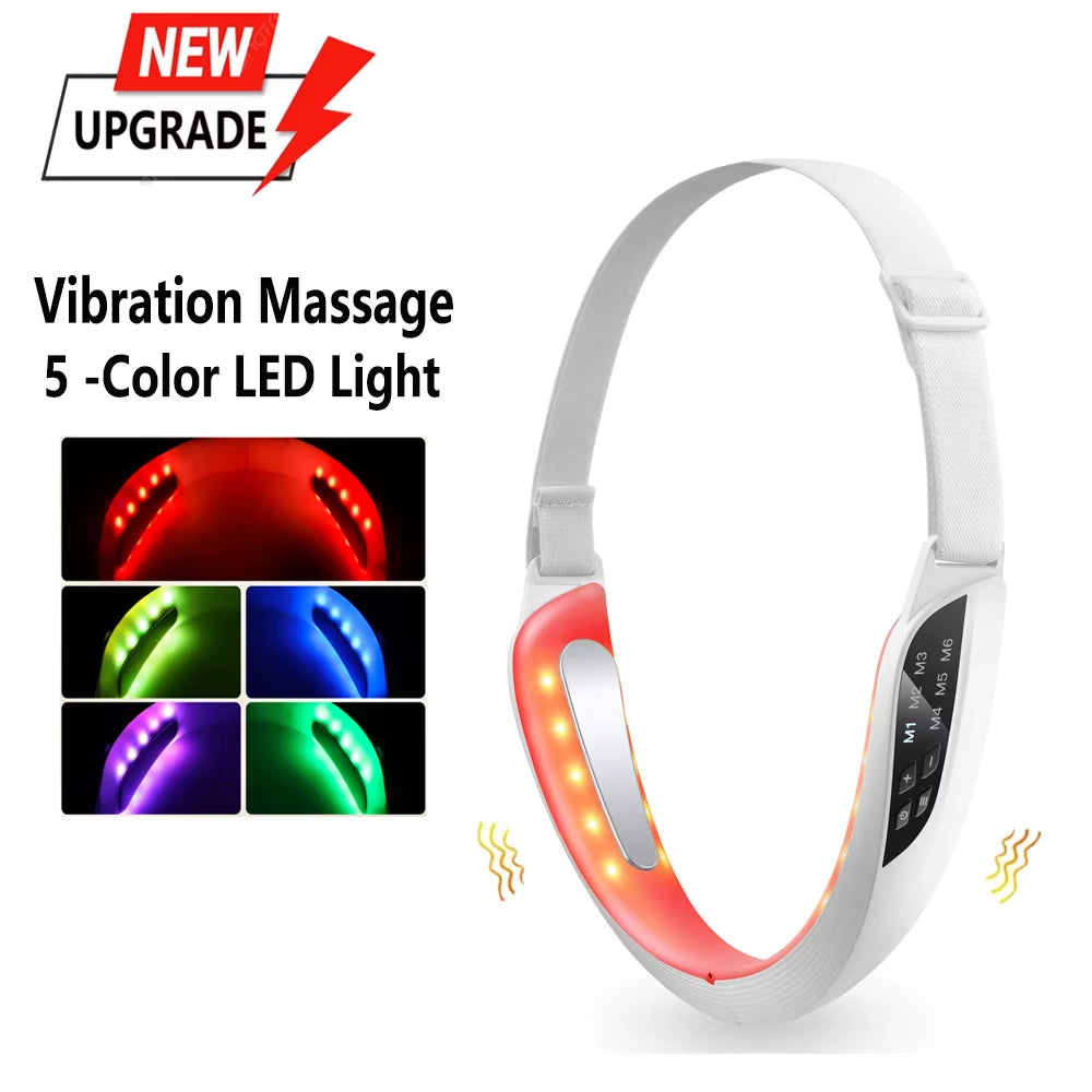 Electric V Face Lifting Beauty Device 6 Modes 8 Levels EMS Micro-Current Firming Facial Massager Double Chin Removal Skin Care