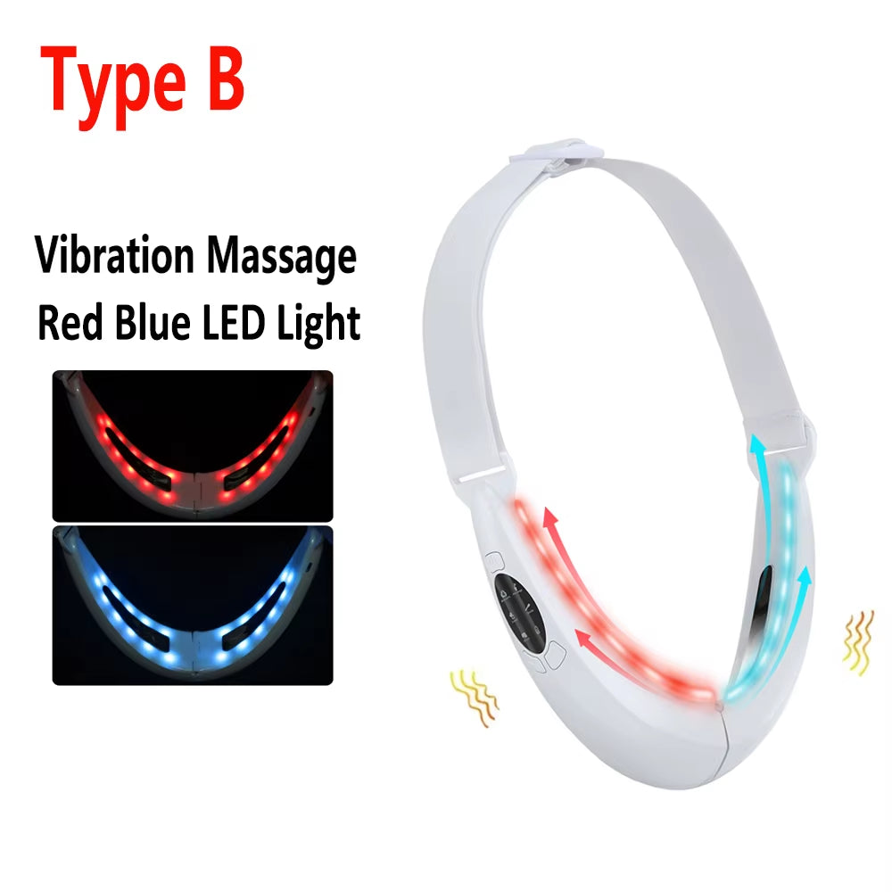 Electric V Face Lifting Beauty Device 6 Modes 8 Levels EMS Micro-Current Firming Facial Massager Double Chin Removal Skin Care